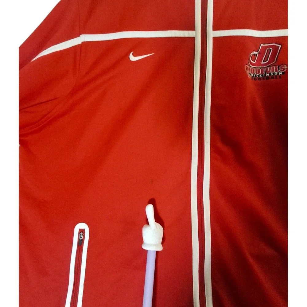 Nike Dri Fit‎ Dickison Red Devils Football Zip Track Jacket Men's 2XL Zip Pocket